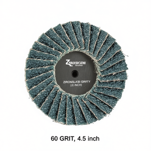 Disque à lamelles en zircone, grain 60, 4,5 pouces, pour meuleuse d'angle, meule abrasive - Product Image 2