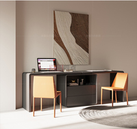 Bureau d'ordinateur pour 2 personnes, Table en bois, gain d'espace, mobilier de bureau à domicile, bureau et poste de travail