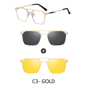 Nuevas gafas de sol polarizadas de tres imanes, gafas de sol magnéticas Anti UV Cilp en gafas de sol de conducción para hombres - Product Image 4