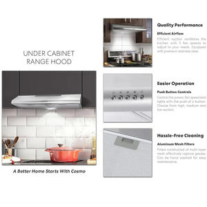 Campana Extractora de Acero Inoxidable de 60 cm, Electrodoméstico para Cocina, Campana de Pared Vertical, Campana Extractora para Cocina de Hotel - Product Image 5