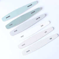 Lot de 6 limes à ongles professionnelles en forme de diamant, grain 100/180/240, papier de verre premium réutilisable, outil de manucure OEM, vente directe usine