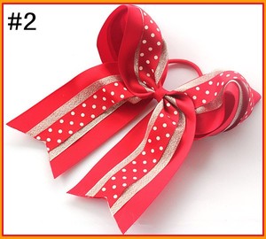 Venta al por Mayor de Lazos para el Cabello de 8 Pulgadas con <span class=keywords><strong>Tres</strong></span> Capas de Lentejuelas y Diseño de Puntos, Lazos Deportivos para Niñas, Accesorios para el Cabello - Product Image 3
