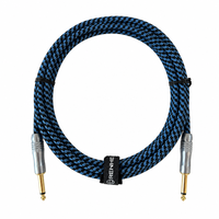 Câble audio professionnel OEM CH-G009 TS pour guitare, mâle-mâle, blindé en spirale, gaine en PVC, conducteur en cuivre sans oxygène, câble en tweed
