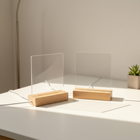 Base de lampe LED en bois personnalisée en usine, base de lampe rectangulaire en bois avec câble USB pour lumière acrylique chaude