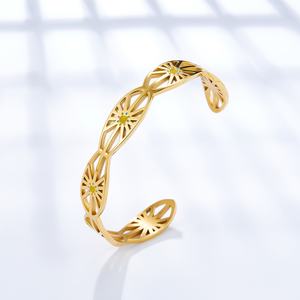 Bracelets en acier inoxydable de haute qualité 2022, bijoux en or, bracelets à la mode pour filles - Product Image 4