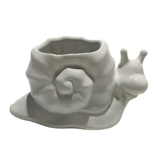 Snail Shaped ceramic Flower pot/planter/plant pot/Bonsai Succulent planter, Custom accept Gift & Crafts