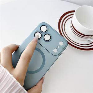 Pour iPhone 17 Pro Max étui magnétique avec lentille verre protecteur métallisé peinture antichoc couverture de té<span class=keywords><strong>l</strong></span>éphone pour iPhone 17 16 15 14 13 12 - Product Image 3