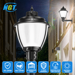 NGT ไฟกลางแจ้งกันน้ำได้ 22500LM UL ไดร์เวอร์โคมไฟเสาโลหะไฟสวนสำหรับสนามหลังบ้านทางเดินลานสนามหญ้าทางรถวิ่งตกแต่ง - Product Image 1