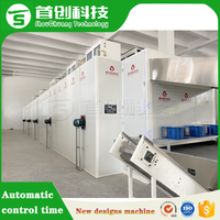 RVS PLC-gestuurde warmtepomp fruitdroogsysteem continu bandtype pruimen dadelpalm abrikozen droogmachine