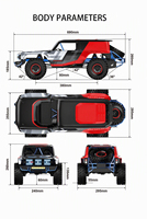 Voiture RC MJX HYPER 1:8 Brushless H8P Bronco Baja 1000 Télécommandée 4x4 Tout-Terrain pour l'escalade, Véhicule Jouet de Simulation