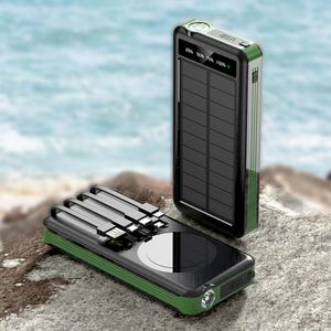 Banco de Energía Solar Portátil Personalizado de 10000 mAh con Luz de Camping para Cargador Exterior - Product Image 4