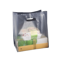 Sacs en plastique personnalisés en PE avec poignée à quatre doigts pour lunettes, vêtements, cosmétiques et marchandises de magasin