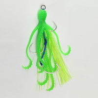 Leurre de pêche au calamar en eau salée de qualité supérieure avec hameçons de jigging pour la pêche générale et la pêche au fond, couleur blanc laiteux