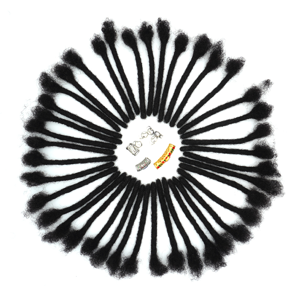 KAMA 100% Soft Natural Afro Kinky Remy Hair Dreadlock Extension Afro Kinky Curly Hair Crochet Human Dreadlocks Detail Section 5