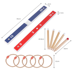 <span class=keywords><strong>Jeu</strong></span> de jardin <span class=keywords><strong>extérieur</strong></span> <span class=keywords><strong>Jeu</strong></span> de lancer <span class=keywords><strong>en</strong></span> <span class=keywords><strong>bois</strong></span> <span class=keywords><strong>Jeu</strong></span> de lancer d'anneau de corde avec 5 cordes pour enfants et adultes - Product Image 2