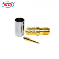 Prix usine RP inversion de polarité SMA femelle Jack BJR240 RG59 H155 câble H-155 BJR-240 plaqué or connecteur Coaxial RF
