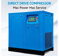 Compresseur d'air à vis statique haute pression 15KW sans huile, refroidi par air, 12 bars, 95CFM, avec moteur et roulement, pour usage minier et industriel
