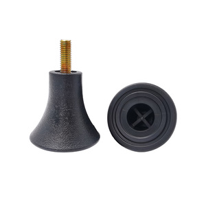 <b>Adjustable</b> Furniture Feet Black Plastic Flared Design With Screws For Bed <b>Table</b> Cabinet <b>Legs</b> Easy Installation - Product Image 4