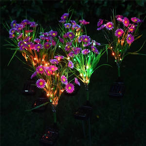 2 PC Lamp Solar <strong>Wild</strong> Chrysanthemum Light LED Flower Lawn Stake Lamp Outdoor Waterproof for Home Garden Yard <strong>Path</strong> Decoration - Product Image 4