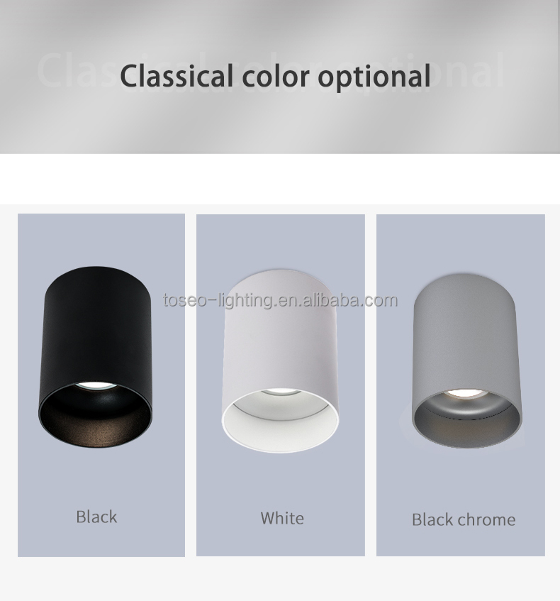 Anti Glare Surface Mounted Led Downlight Pure Aluminium Gu10 Ceiling Lighting Fixture