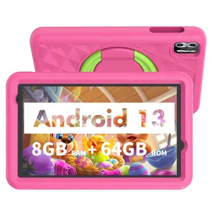 Veidoo 8 inch 64GB Kids Toddlers Tablet Android Kids Children's with Silicone Case Control APP Tablet PC