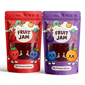 Sac personnalisé imprimé, pochette zippée debout pour confiture de fruits, pâte à <span class=keywords><strong>tartiner</strong></span> sucrée, emballage alimentaire, sac refermable - Product Image 1