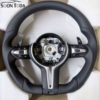 Volant sport en cuir noir chauffant personnalisé pour BMW F10 F11 F15 F16 F30 F31F33 F35 F34 F36 F39 F20 F23 F25 230i 2017