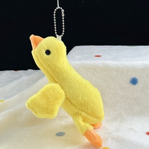 Cute Cartoon Plush <b>Toy</b> Goose Pendant Soft Big White Goose Doll Keychain with Bag Durable Metal <b>Small</b> Pendant - Product Image 5