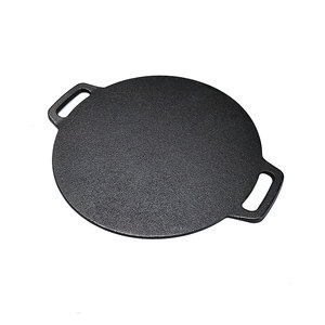 Factory Direct Sales Pre-Seasoned Cast Iron Griddle Pan with Handles Round Flat Top Cooking <strong>Plate</strong> for Pancakes BBQ - Product Image 5