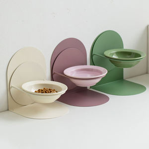 Neues Design 2026: Geneigter Keramik-Futternapf für Katzen und Welpen, erhöhter und verstellbarer Katzennapf mit magnetischem Ständer - Product Image 2