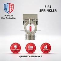 68 ℃   Kepala Sprinkler Dinding Samping, Sprinkler Dinding Samping Baja Tahan Karat K80 Respon Standar untuk Sistem Pemadam Kebakaran Otomatis
