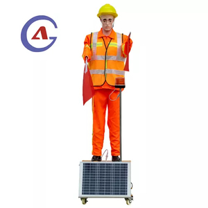 Robot de Tráfico de Advertencia con Luces LED Intermitentes, Portátil, Ahorrador de Costos Laborales, con Energía Solar, Impermeable, para Seguridad Vial - Product Image 2
