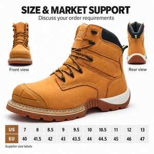 Stivali di Sicurezza Personalizzati con Punta Composita Goodyear Welt, Calzature da Lavoro Industriali in Pelle Nabuk Antiperforazione con Lacci, Taglie USA 7-13 - Product Image 6