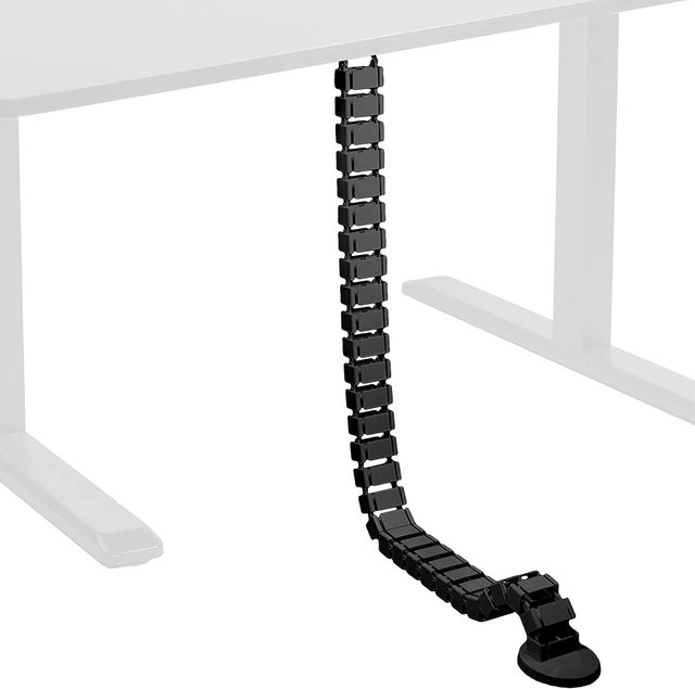 Boente Detachable ABS Under Desk Standing Plastic Cable Chain Spine Management Wire Entry Organizer with Customizable Length