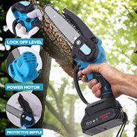 Mini tronçonneuse électrique portable de 6 pouces, sans fil, pour la coupe du bois et l'élagage des arbres