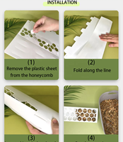 Pôle en plastique transparent haute transparence en PP anti-UV de 24 pouces pour Pothos et plantes d'intérieur