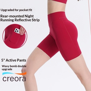 Pantalon de <span class=keywords><strong>yoga</strong></span> taille haute pour femme, effet push-up, moulant, pour fitness, course, sport, cyclisme, été, fin, uni, séchage rapide, extérieur - Product Image 4