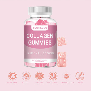 סוכריות גומי קולגן OEM/ODM עם ויטמין C, אבץ וביוטין, פפטידי קולגן שעברו הידרוליזה, 60 יחידות, לתמיכה באנרגיה למבוגרים - Product Image 3