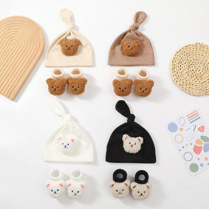 Conjunto de Gorro y <span class=keywords><strong>Calcetines</strong></span> Tejidos para Bebé Recién Nacido, Verano, Suave y Transpirable, Poliéster/Algodón, 0-6 Meses, TUME - Product Image 4