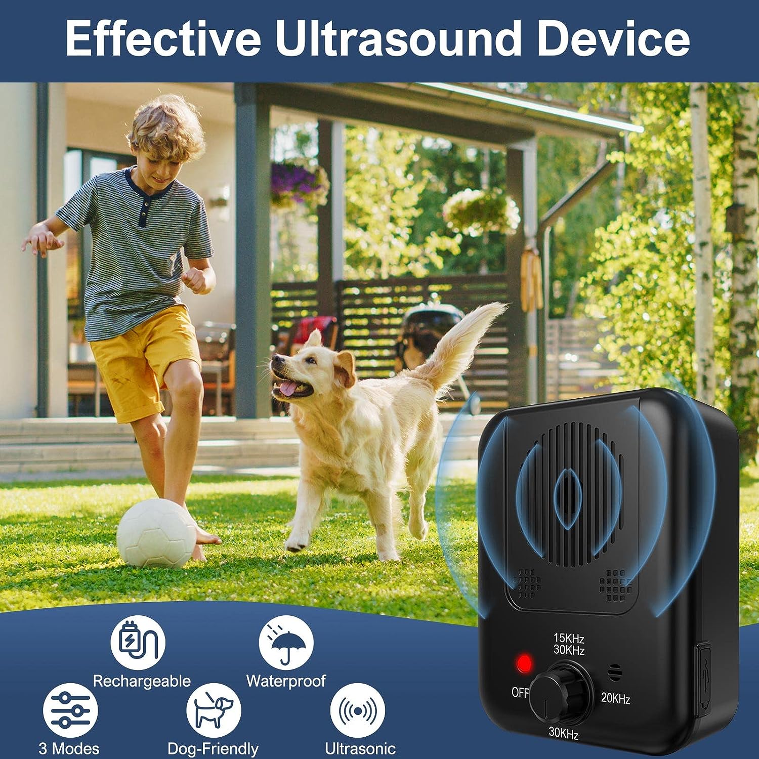 Songsier Dispositivo Antiladridos Ultrasónico - Entrena A Tu Perro A Callarse Rápido Y Sin Daño