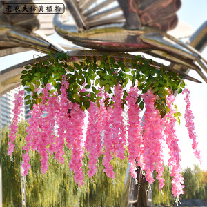 Planta Artificial de Glicinia de 30cm-100cm para Decoración de Techo en Interiores, Bodas, Planta Colgante de Seda - Product Image 3