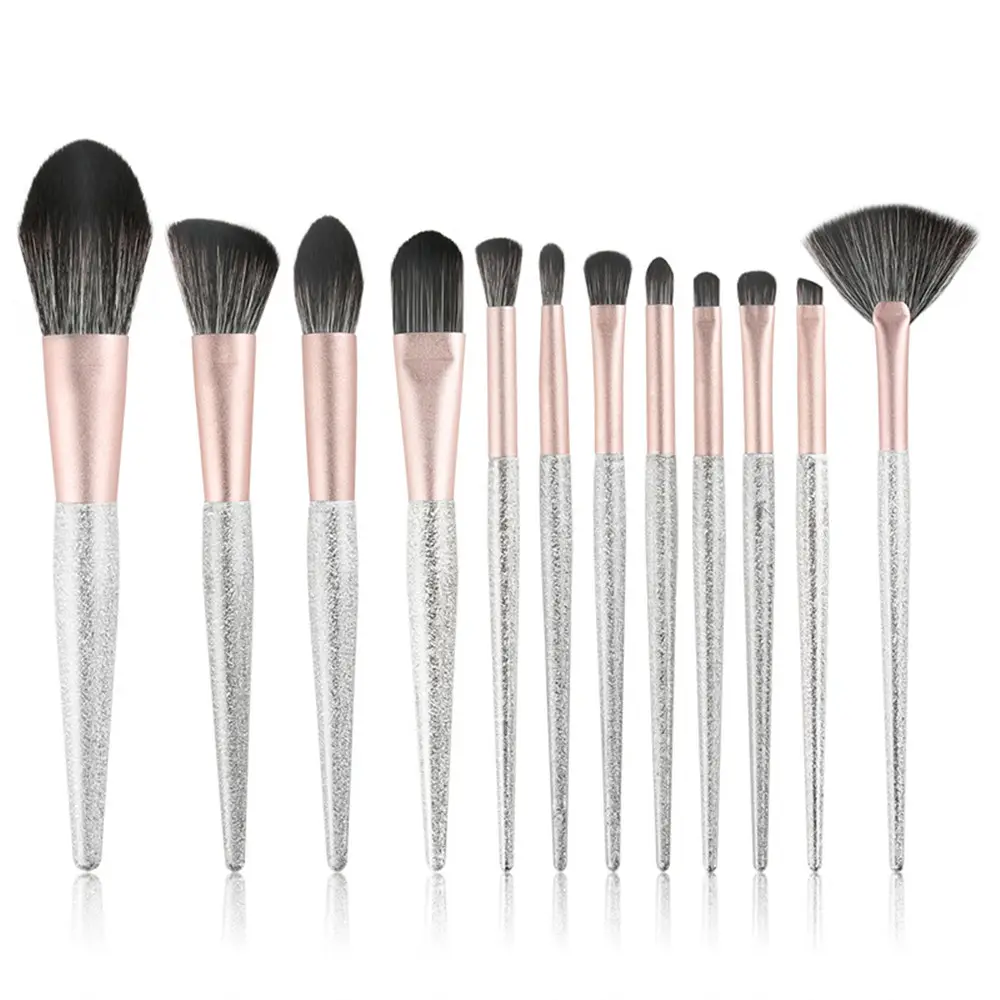 Großhandel 12 Stück Gesicht Make-up Pinsel Vegan Leere Make-up Pinsel Set