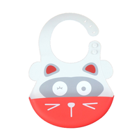 Bavoir souple personnalisé pour bébé imperméable avec attrape-nourriture bavoirs souples en silicone pour bébé