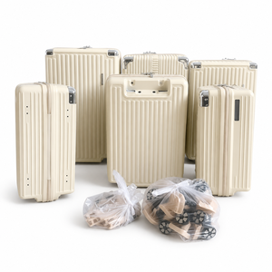 Set di Valigie OEM ODM di Lusso in ABS Leggero, Moderno con Manico Morbido, 4 Ruote, Impermeabile in Poliestere, 6 Pezzi Resistenti per <span class=keywords><strong>Viaggi</strong></span> d'Affari - Product Image 6