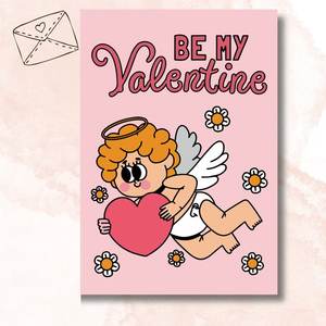 Tarjeta de San Valentín Personalizada al por Mayor, Diseño de <span class=keywords><strong>Cupido</strong></span> Adorable, Tarjetas de Felicitación con Sobre para Él, Ella, Esposa, Esposo, Compañero de Trabajo - Product Image 5