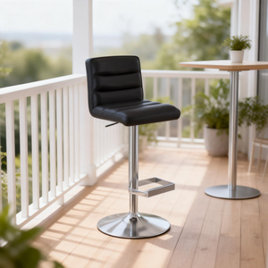 360 डिग्री स्विस एडजस्टेबल ऊंचाई pu चमड़े एर्गोनोमिक बैकरेस्ट आधुनिक स्टाइलिश सफेद काउंटर बैठने बार मल - Product Image 1