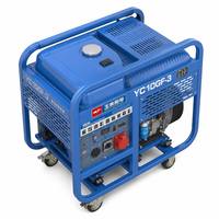 Générateur diesel super silencieux 10 kW YC10GF-3 11000 Watt Max avec ATS 220V/400V, centrale électrique portable avec roues