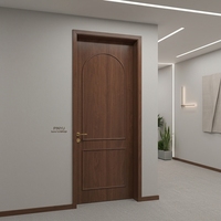 Composant de porte intérieure en bois massif encastré, finition Noyer foncé, pour armoire, chambre, hôtel, couloir et boutique