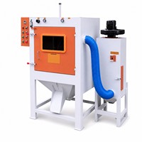 Machine de sablage à tambour entièrement automatique avec abrasif pour pièces moulées sous pression, vis et système de collecte des poussières