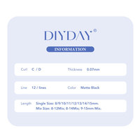 DIYDAY Premium 3D W Sandwich pour extensions de cils en bouquets naturels, écologiques et durables